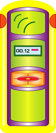 Geiger counter  Hand radiometer check the radiation pollutionのイラスト素材