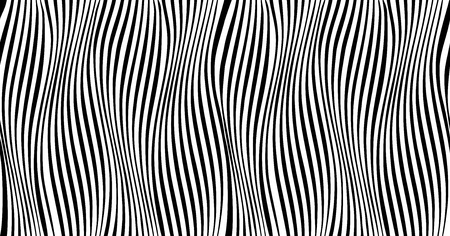 Vertical lines with distortions - movement illusion. Vertical curved wavy lines seamless pattern. Optical effect wave movement. Wavy distortion effectのイラスト素材