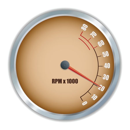 Retro tachometer. Vector illustrationのイラスト素材