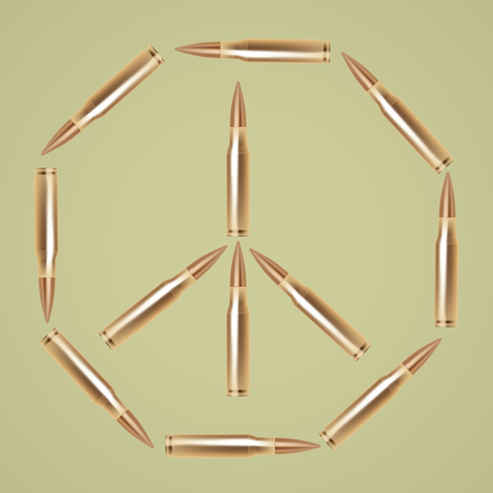 Rifle bullets. Vector illustrationの写真素材