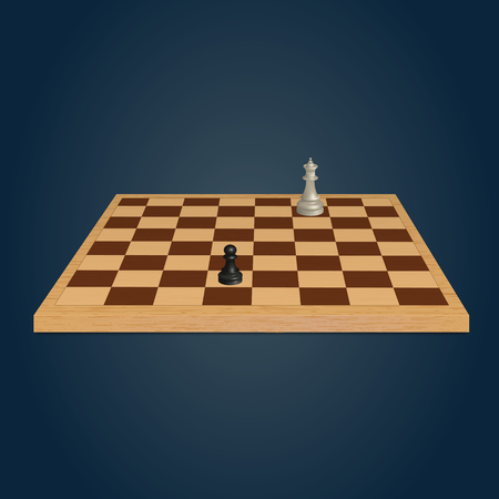 Wood chessboard. Vector illustrationのイラスト素材