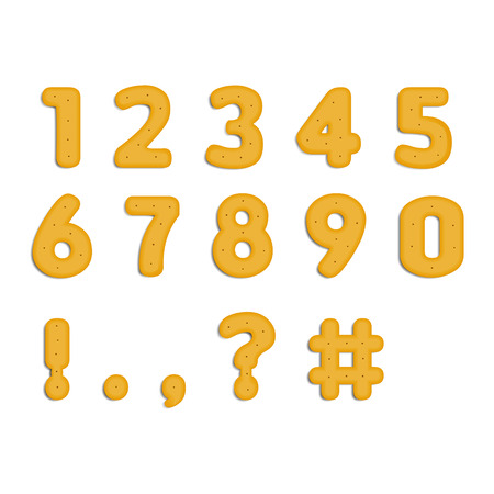 Cookies alphabet. Vector illustrationのイラスト素材