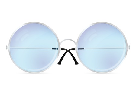 Glasses with round lenses. Vector illustrationのイラスト素材