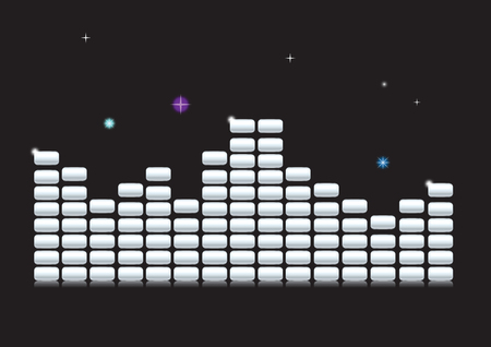 Digital Equalizer. Vector illustrationのイラスト素材