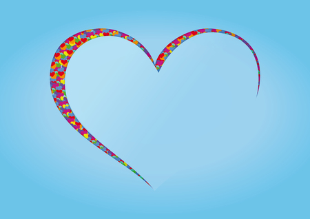 Heart abstract background. Vector illustrationのイラスト素材
