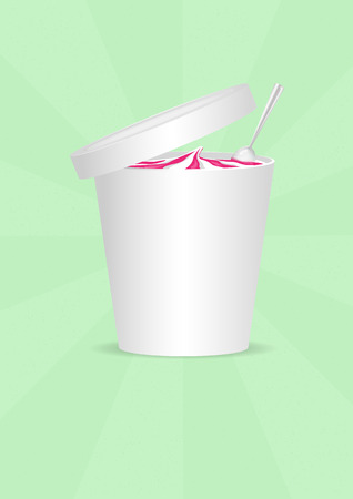 Ice cream Plastic Container. Vector illustration, eps10のイラスト素材