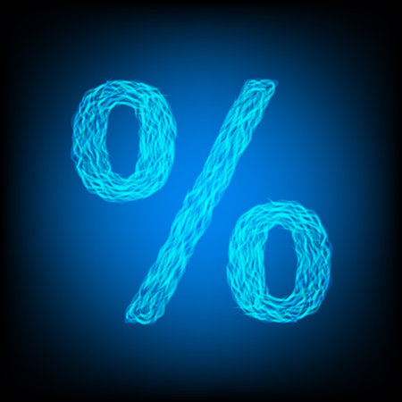 Water percent sign. Vector illustrationのイラスト素材