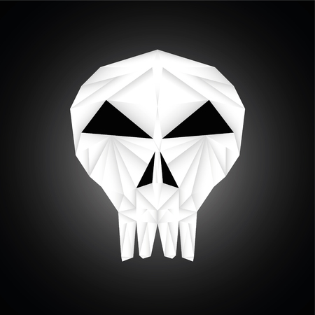 Human skull symbol. Vector illustrationのイラスト素材