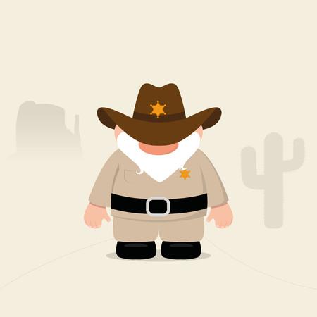 Funny Sheriff. Vector illustration, eps10のイラスト素材