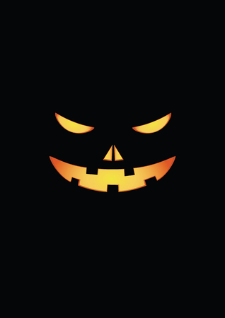 Scary face of halloween pumpkin. Vectorのイラスト素材
