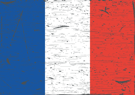 France flag grunge. Vector illustrationのイラスト素材