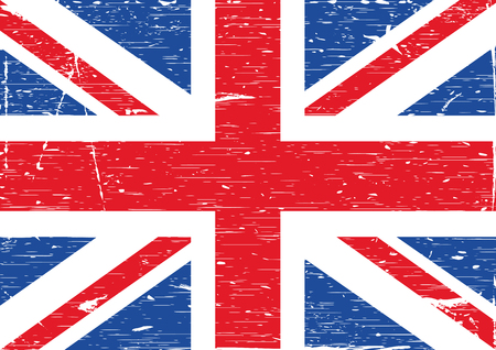 British flag grunge. Vector illustrationのイラスト素材
