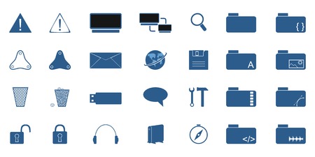 Computer icons set in vectorのイラスト素材