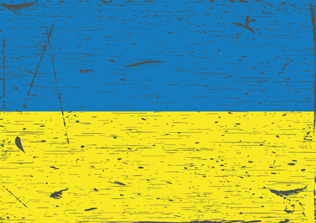 Ukraine flag grunge. Vector illustrationのイラスト素材