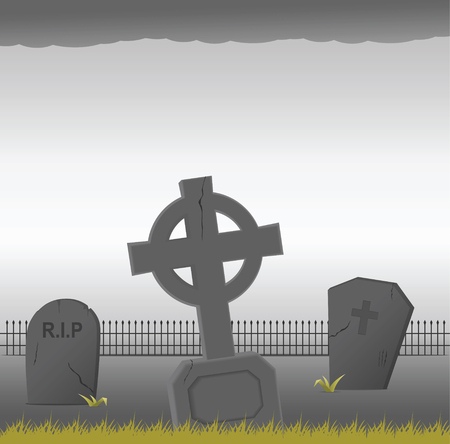 Gravestones. Vector illustrationのイラスト素材