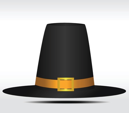 Gorgeous pilgrim hat. Vector illustrationのイラスト素材