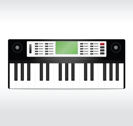 Black synthesizer. Vector illustrationのイラスト素材