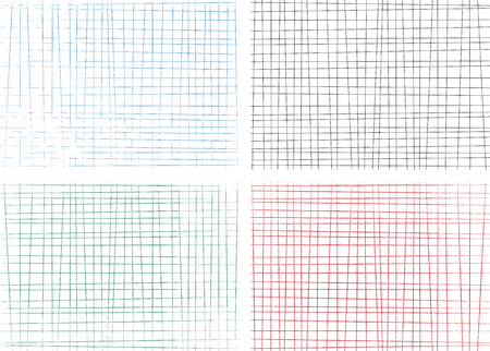 Hand drawn lines background setのイラスト素材