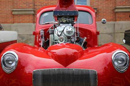 Front view of great classic car 
