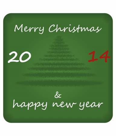 Merry Christmas and happy new year 2014のイラスト素材