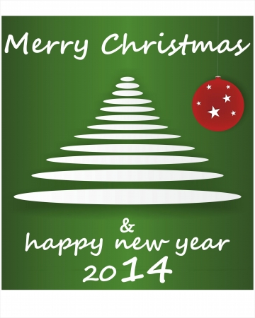 Merry Christmas and happy new year 2014のイラスト素材