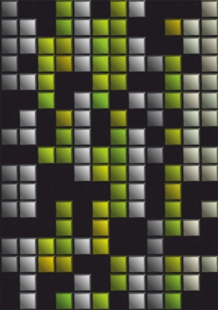 square color background  green, gray, black, yellow のイラスト素材