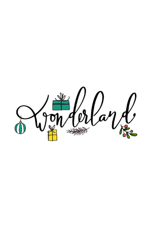 Christmas quote, lettering. Print Design Vector illustration. Wonderland.のイラスト素材