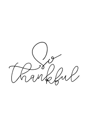 Christmas quote, lettering. Print Design Vector illustration. So thankful.のイラスト素材