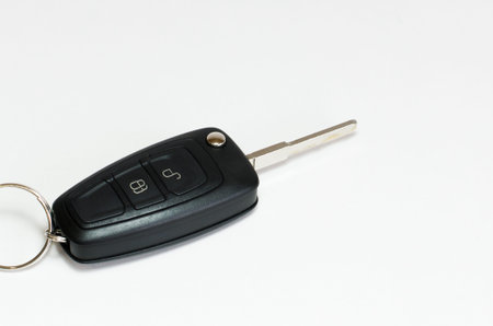 remote control car key isolate in white backgroundの写真素材