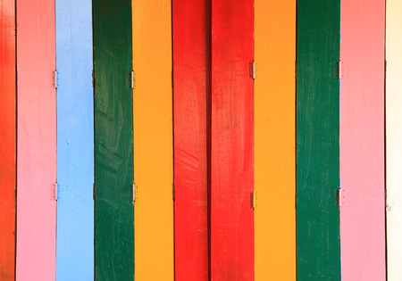 Colourful wood plank backgroundの写真素材