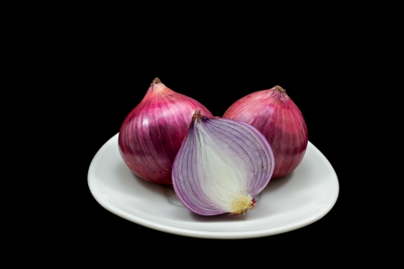 Red Onion cross section の写真素材