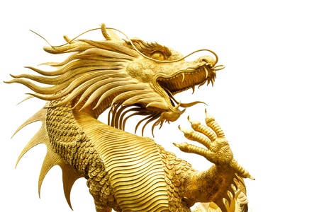 Chinese golden dragon の写真素材