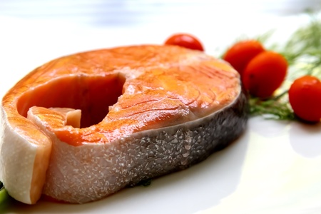 Raw Salmonの写真素材