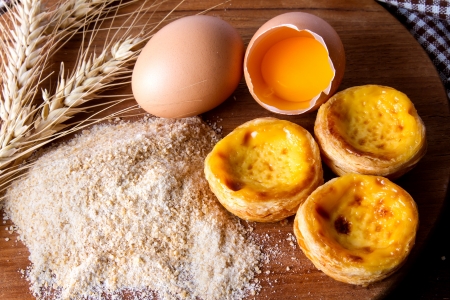 Egg tart, Hong Kong style の写真素材