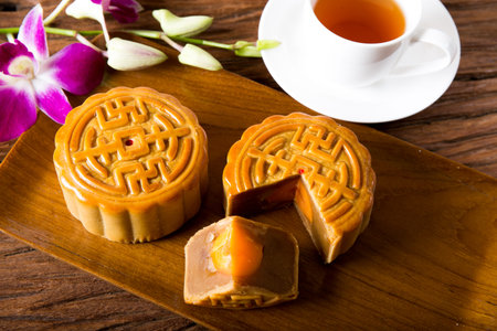 Chinese moon cake -- food for Chinese mid-autumn festival