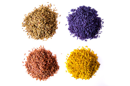 Germinated brown rice coated with the herbs.の写真素材