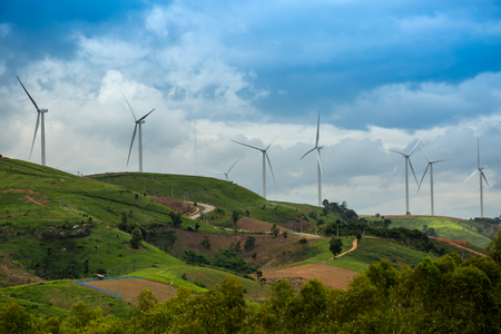 Wind mill for electric power production in countryside.の写真素材