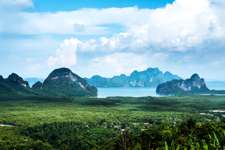 The beautiful islands at Pang Nga province, southern Thailand.の写真素材