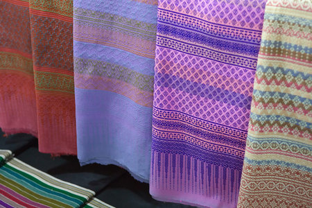 Woven Fabric Thai fabric, fabric texture background