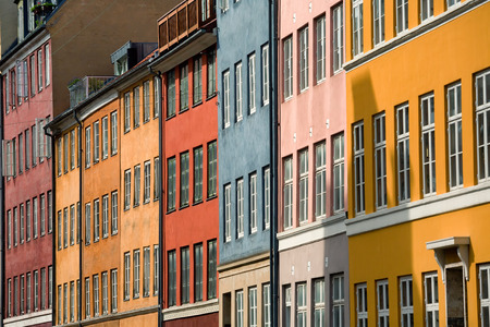 Copenhagen, Denmark - colorful buildings of Nyhavn street. Oresund regionの写真素材