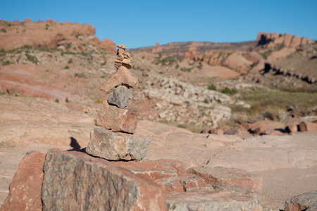 rock formation in Delicate arch trail, Arches National Park, Utah, USA