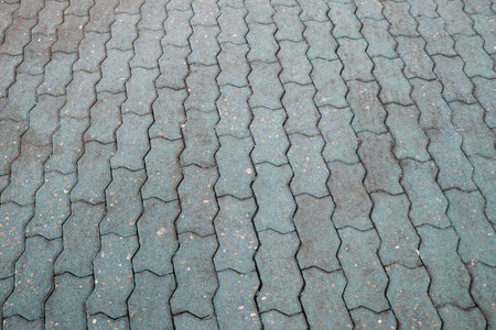 blue brick paving stones on a sidewalk background texture