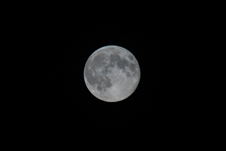 The Moon is the fifth-largest natural satellite in the Solar System, and the largest among planetary satellites relative to the size of the planet that it orbitsの写真素材