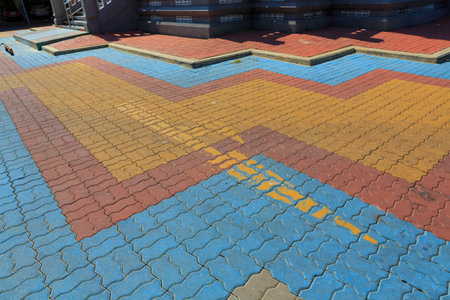 sidewalk stone floor tile seamless background and texture