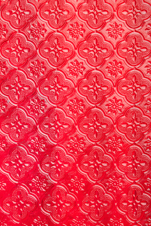 Abstract vintage red window glass pattern, Thai styleの写真素材