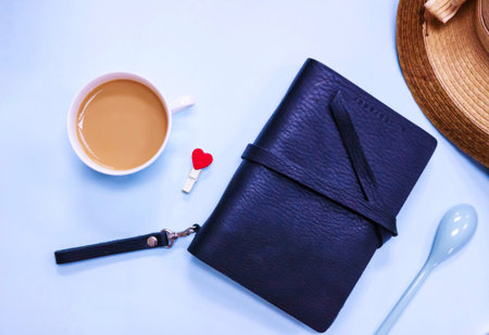 Business concept on blue backgroundの素材