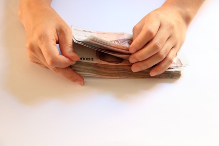 Count the moneyの写真素材