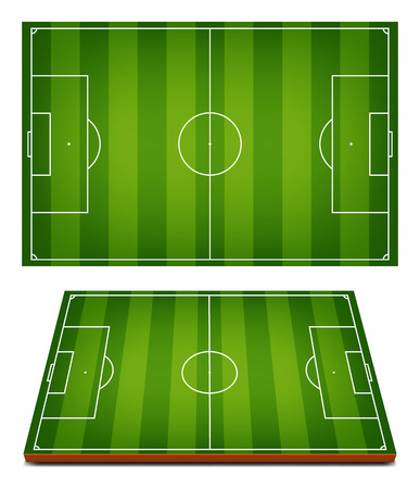 vector soccer fields striped grass backgroundのイラスト素材