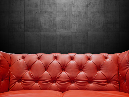Segment Leather Sofa Upholstery With Copyspaceの写真素材