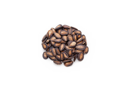 Watermelon seeds isolated on white background.の写真素材